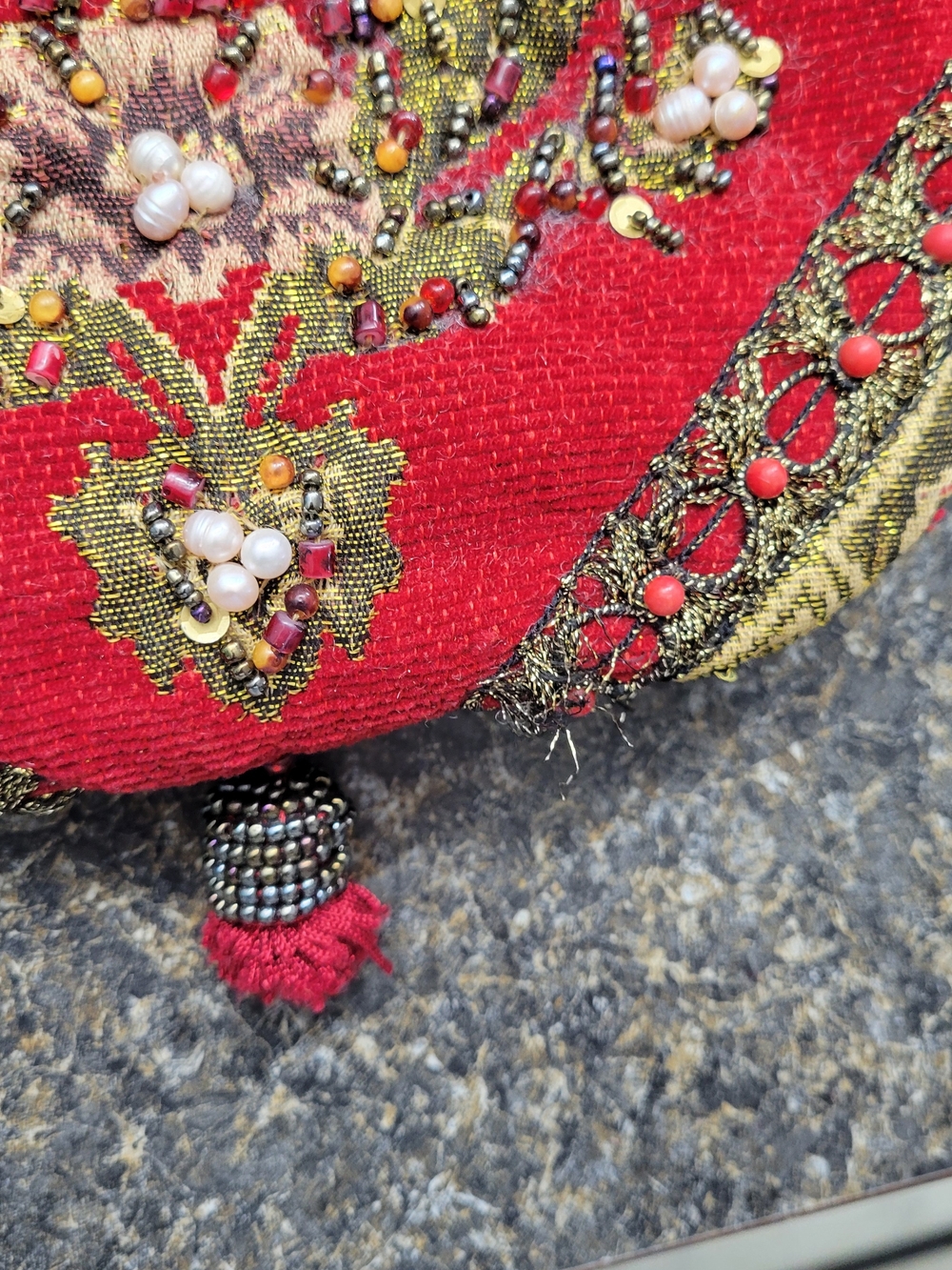 Mary Frances, Red Embellished Beaded Evening Bag, Positive Energy - Picture 8 of 9